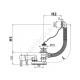 Слив-перелив для ванны плоский с пробкой на цепочке 1 1/2