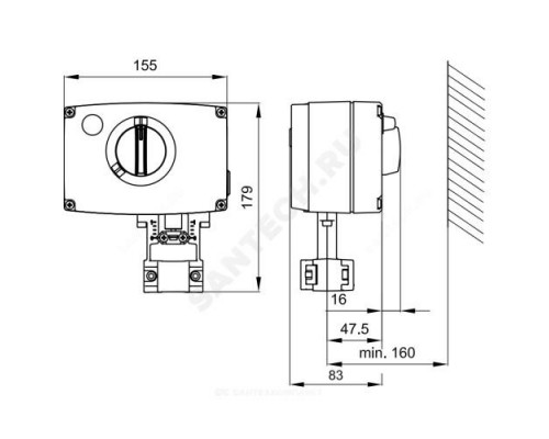 Электропривод 3-х позиц AMV 35 230В Danfoss 082G3021