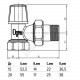 Клапан запорный для радиатора Ду 15 Ру10 ВР угловой Ogint