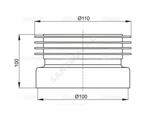 Манжета для унитаза прямая 110 мм Alca Plast A99