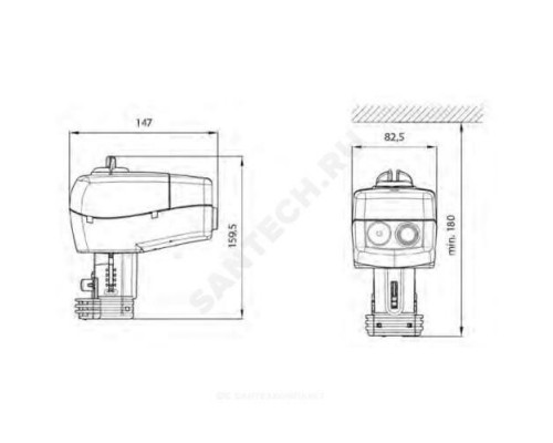 Электропривод 3-х позиц AMV 435 230В Danfoss 082H0163