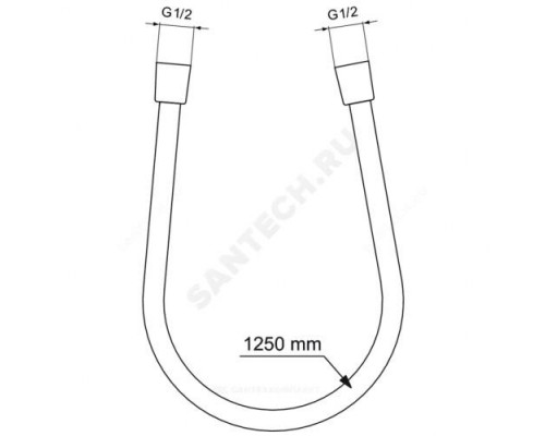 Шланг для душа L=1,25м IDEALFLEX Ideal Standard BE125A5