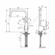 Смеситель для кухонной мойки ручка сбоку одноручный CERAPLAN III Ideal Standard B0725AA