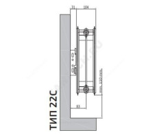 Радиатор стальной панельный Compact C тип 22 500х2600 Qну=5759 Вт бок/п RAL 9016 (белый) Heaton Plus