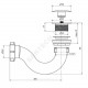 Сифон для поддона трубный 1 1/2