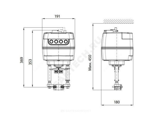 Электропривод 3-х позиц/аналоговый AME 658 SD 24В Danfoss 082G3448