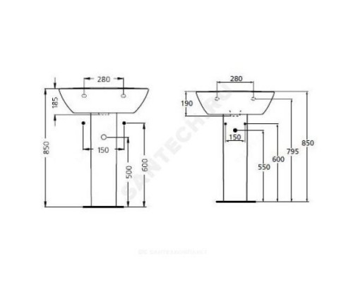 Пьедестал для умывальника OCEANE белый Ideal Standard W306201