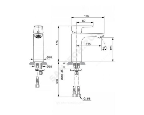 Смеситель для умывальника одноручный CONNECT AIR Ideal Standard A7055AA