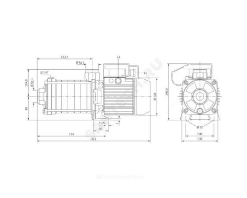 Насос многоступенчатый горизонтальный MHIL 102-E-1-230-50-2 PN10 1х230 В/50 Гц Wilo 4083883