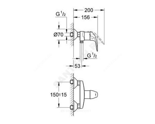 Смеситель для душа одноручный Euroeco Grohe 32740000