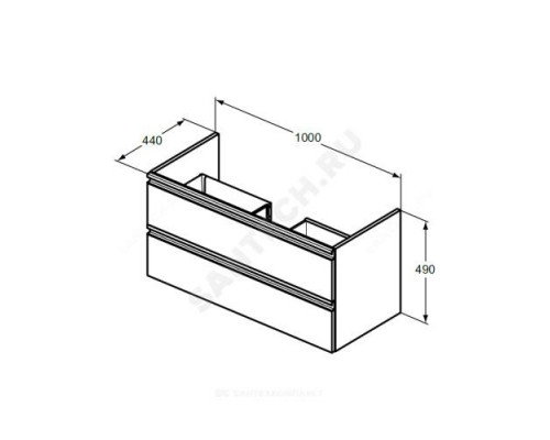 Тумба под умывальник 100 TESI Ideal Standard T0052PU