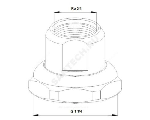 Детали присоединительные латунь Ду20 G 1 1/4