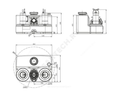 Установка канализационная DrainLift SANI-L.12T/1 Wilo 2549908