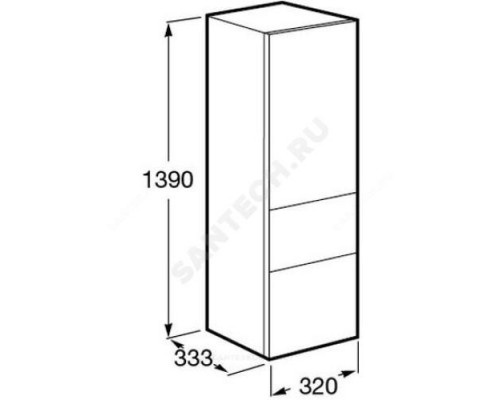 Шкаф-колонна Ronda R белый глянец/антрацит Roca ZRU9302967