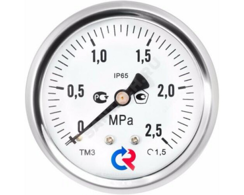 Манометр ТМ-320Т.00 осевой Дк63мм 0-2,5 МПа кл.1,5 G1/4