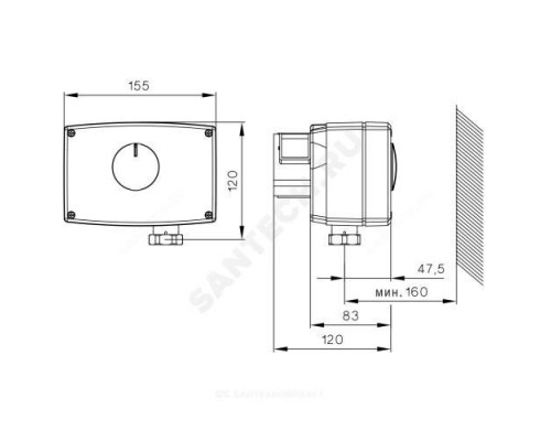 Электропривод 3-х позиц AMV 23 SU 230В Danfoss 082G3040