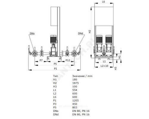 Установка пожаротушения CO-2 Helix V 1007/SK-FFS-R-05 Wilo 2453452