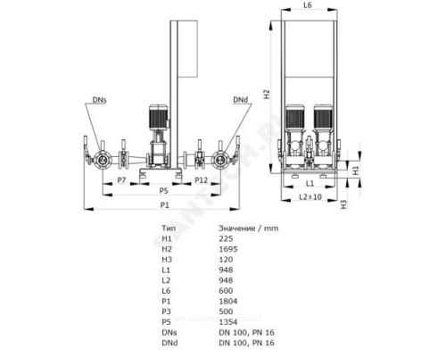 Установка пожаротушения CO-2 Helix V 3604/SK-FFS-R Wilo 2453578