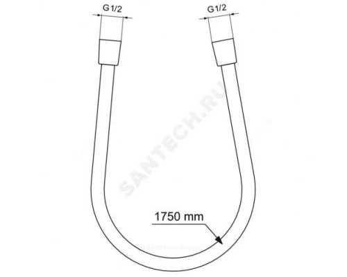 Шланг для душа L=1,75м IDEALFLEX Ideal Standard BE175A2