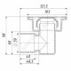 Трап нерегулируемый с гидрозатвором Дн 50 с нержавеющей решёткой 100х100мм горизонтальный выпуск Татполимер ТП-101.50-100HSHs