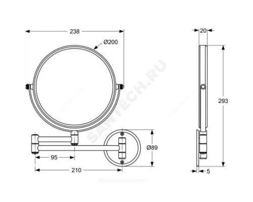 Зеркало для бритья IOM Ideal Standard A9111AA