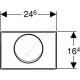 Кнопка для инсталляции сатинированная Delta 15 Geberit 115.101.00.1