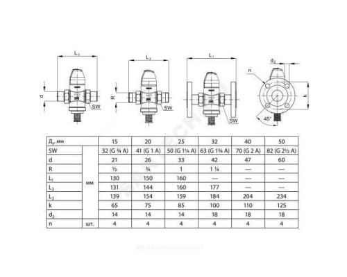 Регулятор перепада давления чугун AVPQ-4 Ду 50 Ру25 фл Рп0.3-2 Kvs=25м3/ч Danfoss 003H6574