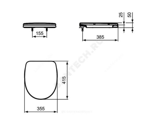 Сиденье для унитаза дюропласт Ideal Standard W301801.