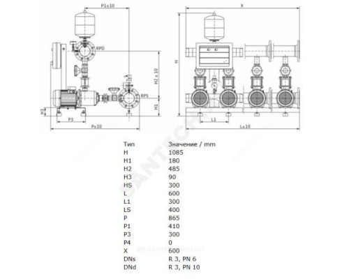 Установка повышения давления CO-2 MHI 1602/ER Wilo 2785882