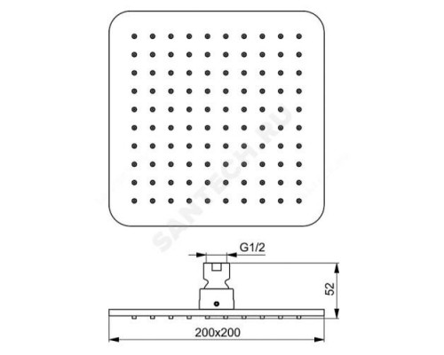 Душ верхний 200х200мм Ideal Standard B0024XG .