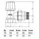 Клапан запорный для радиатора Ду 15 Ру10 ВР угловой штуцер с герметичной прокладкой Ogint