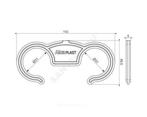 Кроштейн для гофрированного сифона Alca Plast A7993