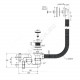 Слив-перелив для ванны регулируемый автоматический 1 1/2
