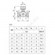 Клапан запорный ручной латунь CDT Ду 32 Ру16 ВР Kvs=6.3м3/ч без ниппелей Danfoss 003Z7694