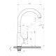 Смеситель для кухонной мойки ручка сбоку одноручный ЭЛИТ ПСМ 100-3 Профсан PSM-100-3