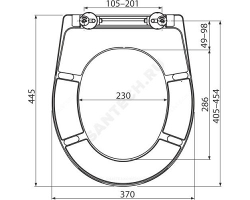Сиденье для унитаза дюропласт универсальное Alca Plast A602