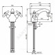 Смеситель для умывальника двуручный RETRO Vidima BA117AA