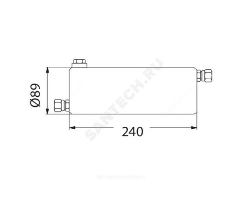 Охладитель импульса давления V1 емкость 1л для AFA Danfoss 003G1392