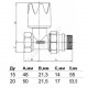 Клапан ручной регулировки для радиатора Ду 20 Ру10 ВР прямой штуцер с герметичной прокладкой Ogint