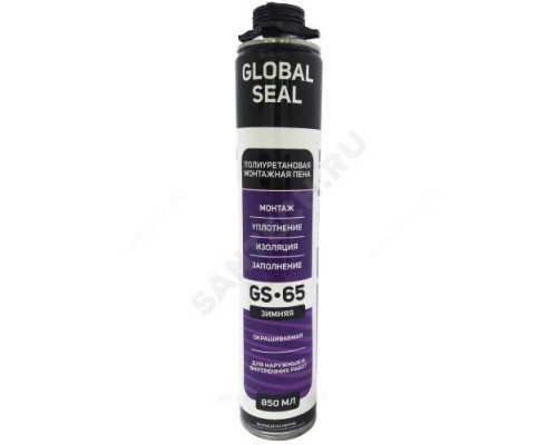 Пена монтажная профессиональная GS65 850 мл зимняя GlobalSeal