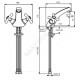 Смеситель для умывальника двуручный RETRO Vidima BA118AA