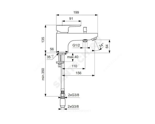 Смеситель для ванны с душем одноручный CERAPLAN III Ideal Standard B0769AA .