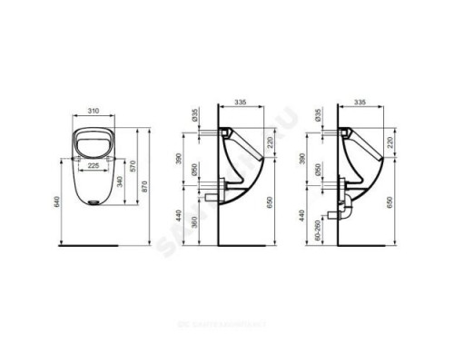 Писсуар настенный CONNECT Ideal Standard E567101