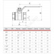 Кран шаровой латунь никель R950 Ду 50 Ру35 ВР полнопроходной рычаг Giacomini R950X028