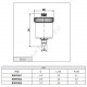 Воздухоотводчик автоматический латунь R99 Ду 8 Ру14 G1/4