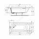 Ванна акриловая SIMPLICITY 160х70см без ножек Ideal Standard W004301