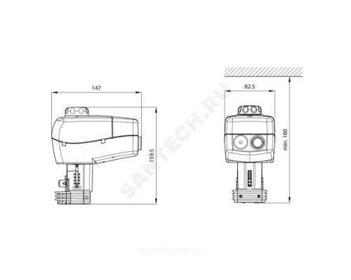 Электропривод аналоговый AME 435 QM 24В Danfoss 082H0171