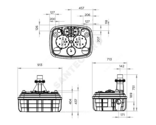 Установка канализационная SANICUBIC 2 XL TRIPHASE SFA