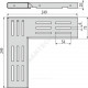 Решетка для дренажных каналов нержавеющая сталь угловая Alca Plast ADZ-R301R