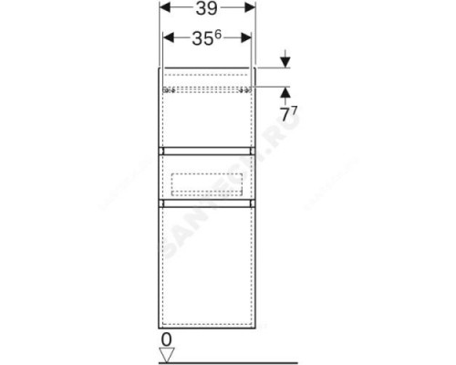 Шкаф средний Renova Plan натуральный дуб Geberit 869033000